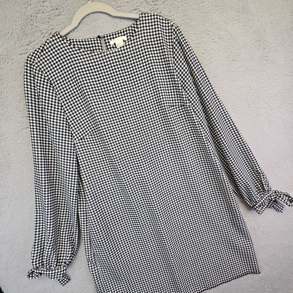 H&M Black and White Checkered Tunic